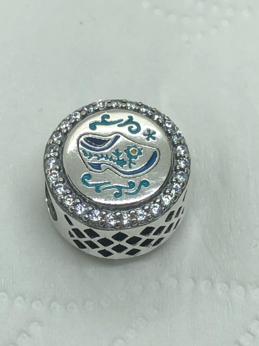 ✨ ✨Pandora Holland Clog Charm Delft Blue Enamel CZ Charm